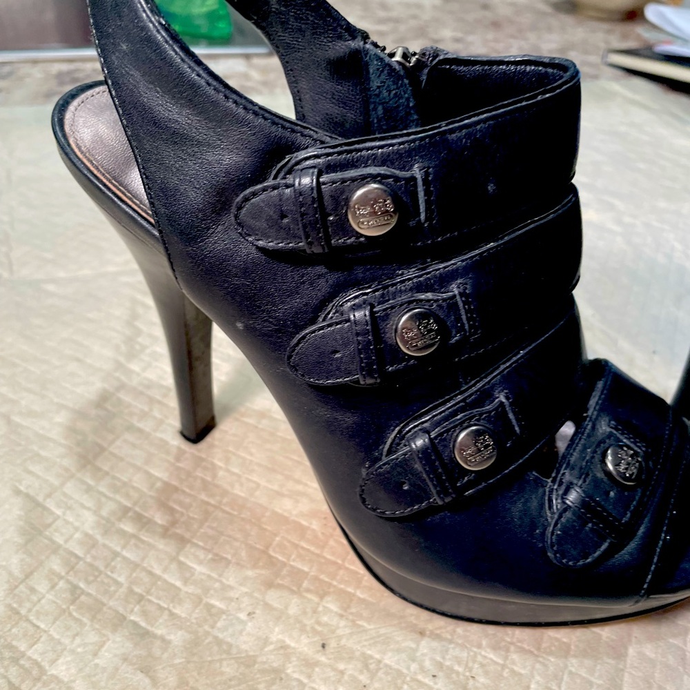 Coach Side Zipper 4” Heels Size 8 - Picture 3 of 8